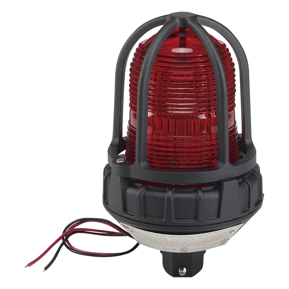 Luz estroboscópica para ubicaciónes peligrosas, montaje tipo tubo, 12-24 VCD, color Rojo