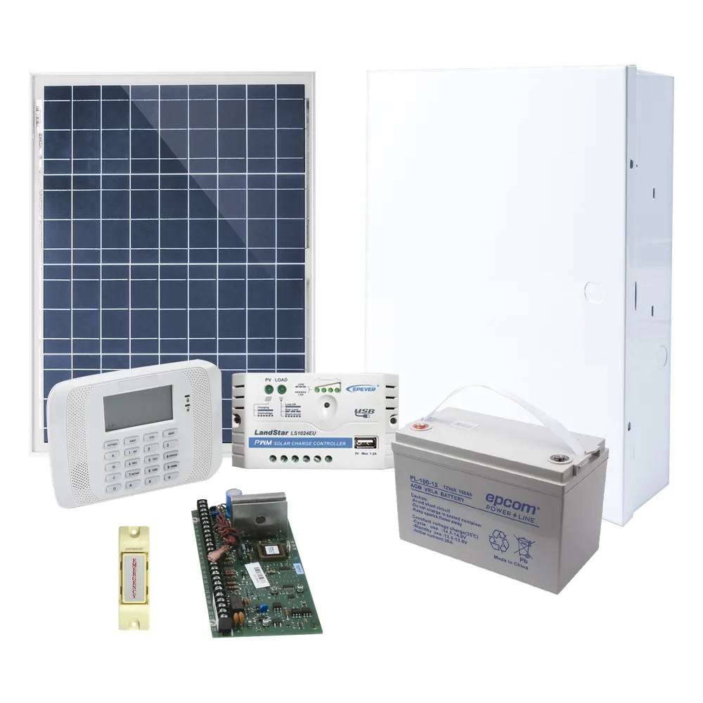 Kit de sistema de alarma VISTA-48LA con alimentación solar y teclado con receptor inalámbrico integrado
