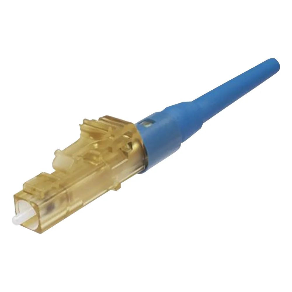Conector de Fibra Óptica LC Simplex OptiCam, Monomodo 9/125 OS2, Pre-pulido, Color Azul