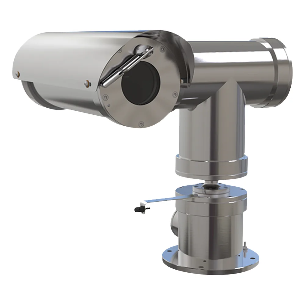 Camara IP PTZ antiexplosion 2MP, 32X, IP68, WiseStream II / con wiper / acero inoxidable