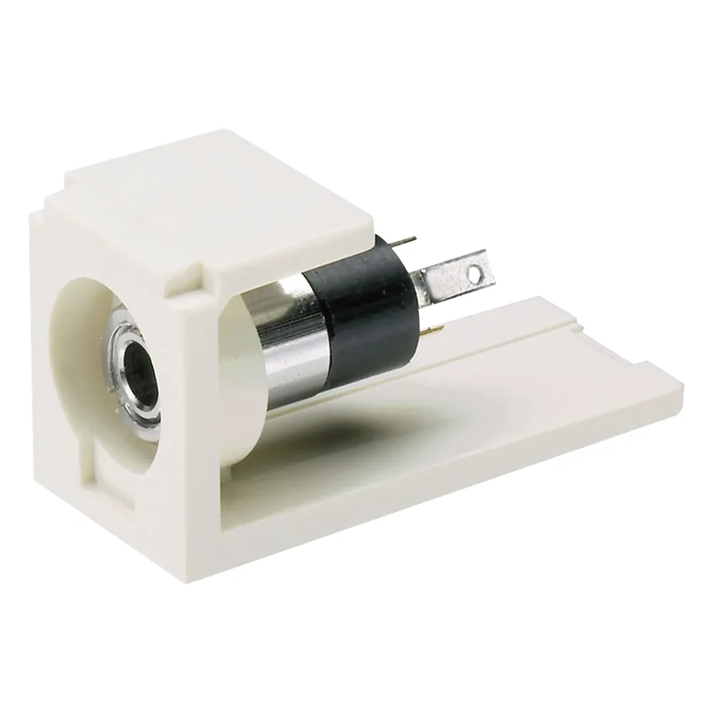 Módulo Estéreo de 3.5 mm (0.14 Pulgadas), Tipo Mini-Com, Para Soldar, Color Blanco Mate