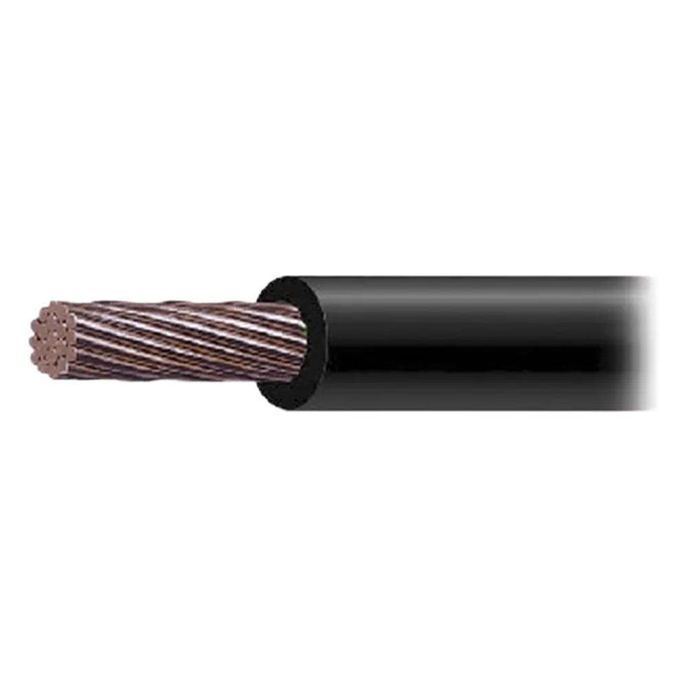 Cable Eléctrico de Cobre Recubierto THW-LS Calibre 3/0 AWG 19 Hilos Color Negro (100 metros).