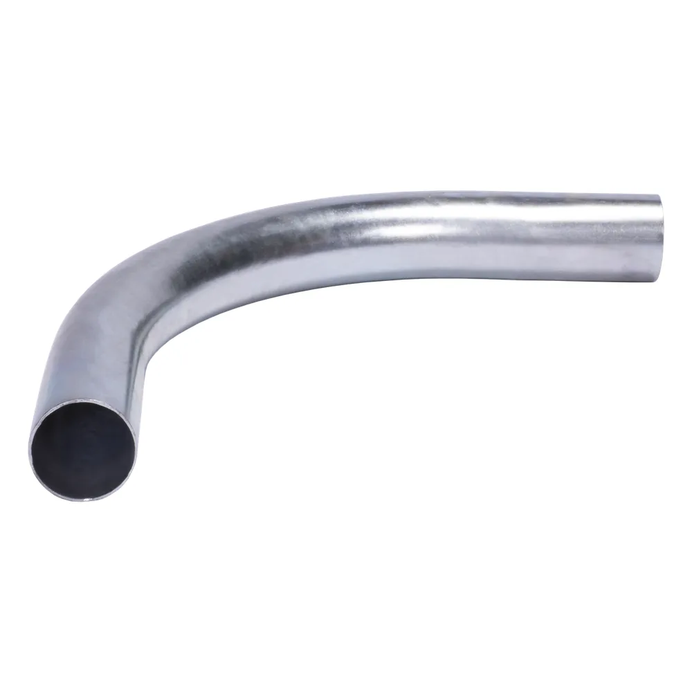 Curva/Codo de 90° de 1 1/2" (38mm) pared delgada galvanizado etiqueta verde