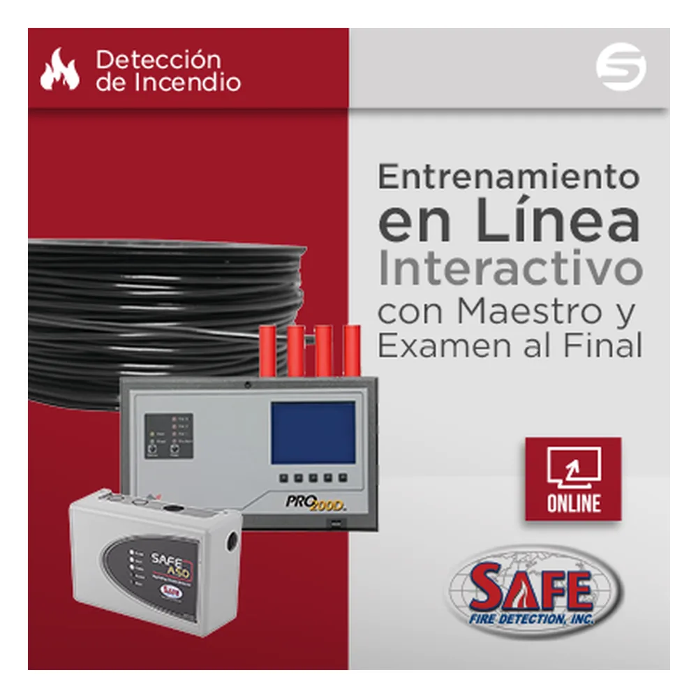 Certificación Virtual de Detección por Aspiración y Lineal de Temperatura SAFE