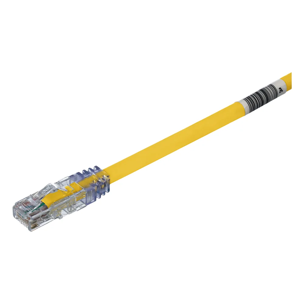 Cable de Parcheo UTP, Cat6A, 24 AWG, CM, Color Amarillo, 6.1 Metros (20 Pies)