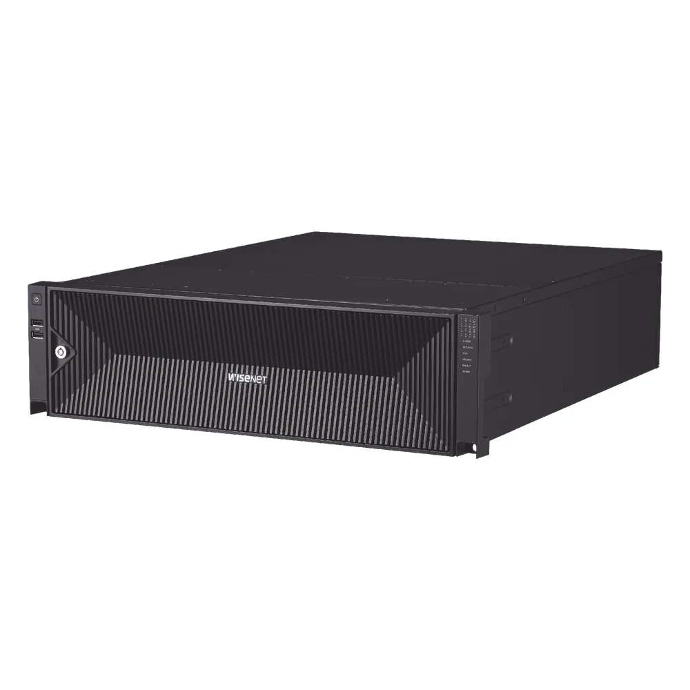 NVR de 64 canales / Hasta 32 MP / H.265 & Wisestream / Procesamiento 400 Mbps / 3 Puertos de Red / Raid 5-6 / 16 bahias para disco duro (no incluidos)