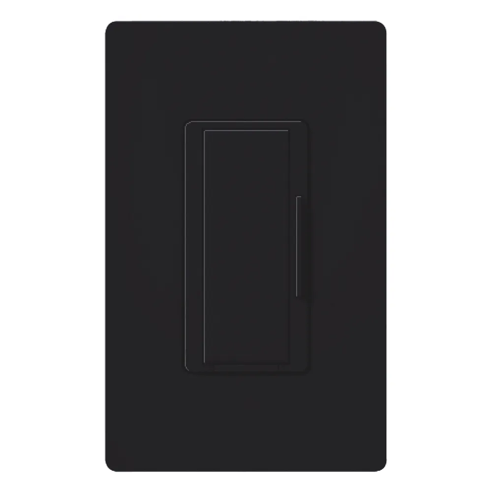 Atenuador remoto de pared Maestro para control multilocación, 120 V, cableado estándar de 3 vías, hasta 10 puntos de control, color negro