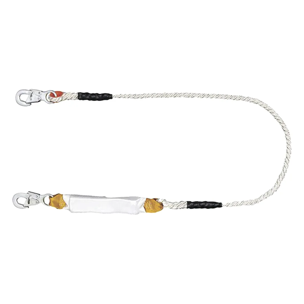 Amortiguador con Cable de Protección de Nylon y 2 Ganchos de Seguro Doble.