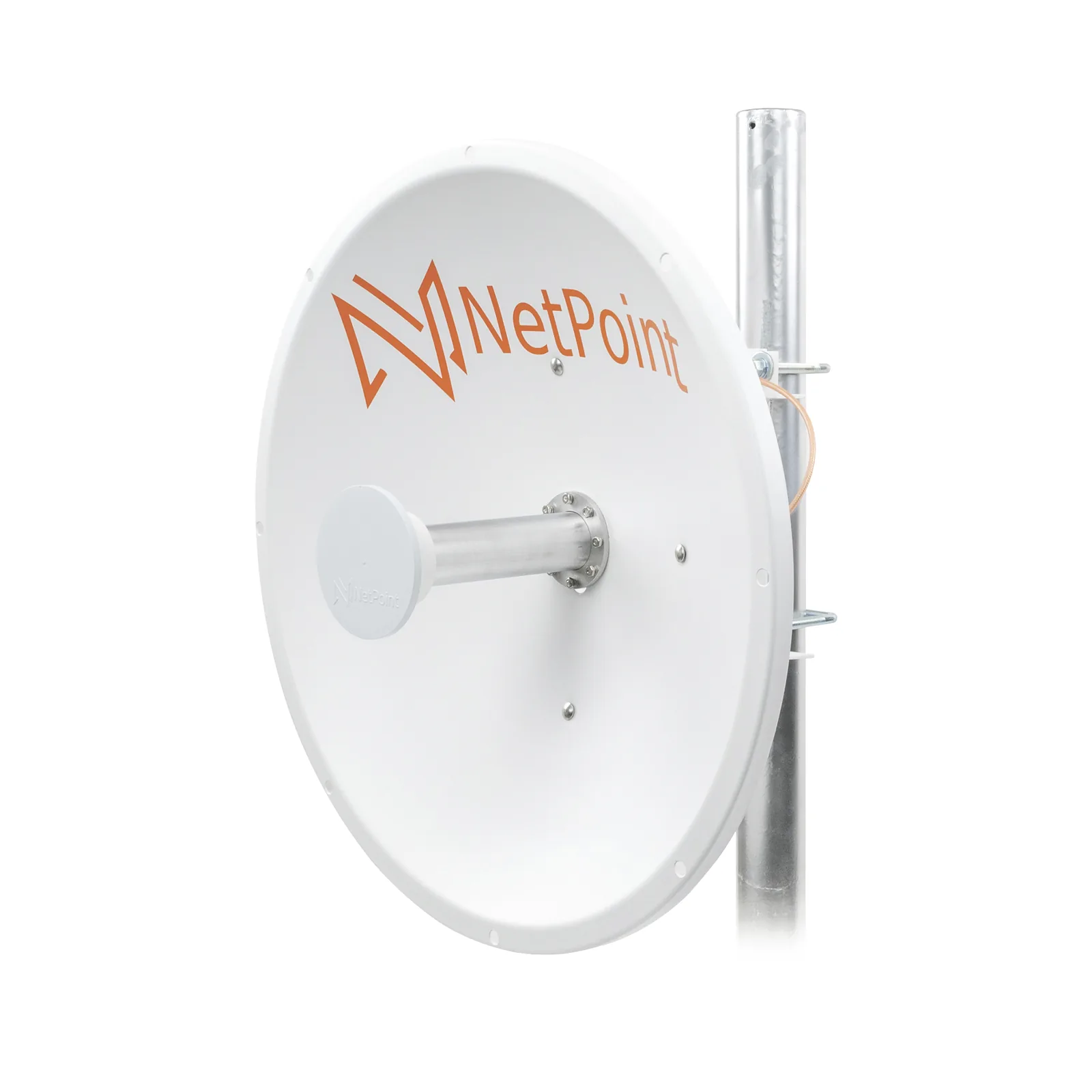 Antena Direccional de alto rendimiento / diámetro de 60 cm / 4.9-6.4 GHz / Ganancia 30 dBi / SLANT de 45 ° y 90 ° / Ideal para 30 km / Conector N-Hembra / Montaje y jumpers incluidos.