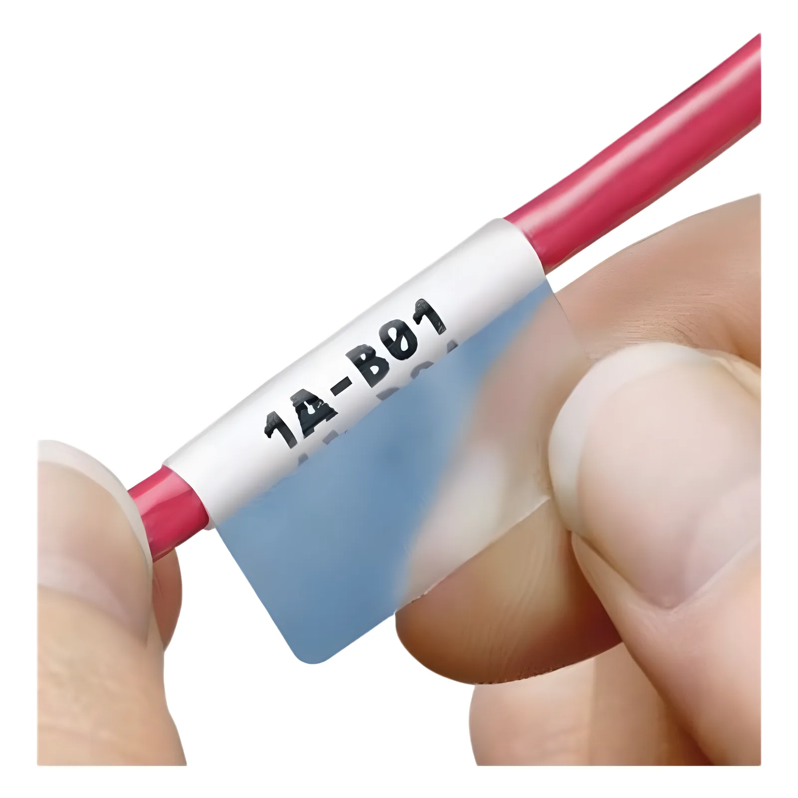 Casete de 50 Etiquetas Autolaminadas de 25.4 x 165.1 mm (1 x 6.5 pulgadas), para Cables de 12.1 a 40.4 mm (0.48 a 1.59 pulgadas) de Diámetro, Área de Impresión Color Blanco