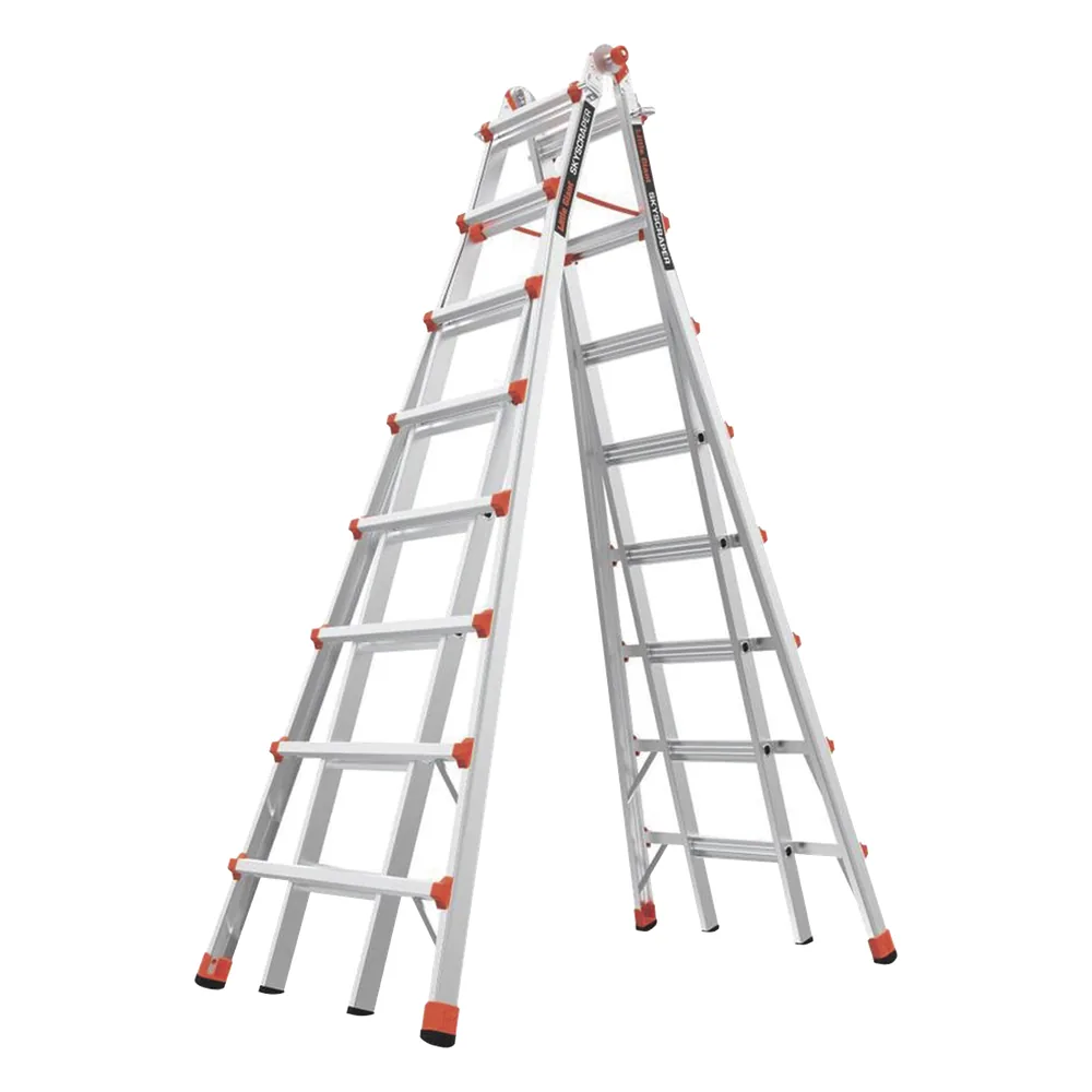 Escalera telescópica en "A" de 6.4 metros de aluminio.