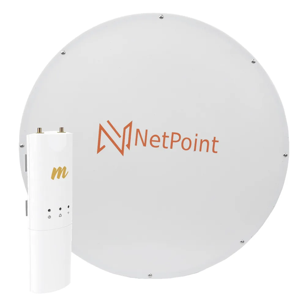 Kit de radio C5C con Antena NPX3GEN3 de 37 dBi, Frecuencia (4.9-6.2 GHz), ideal para distancia de hasta 100 km.