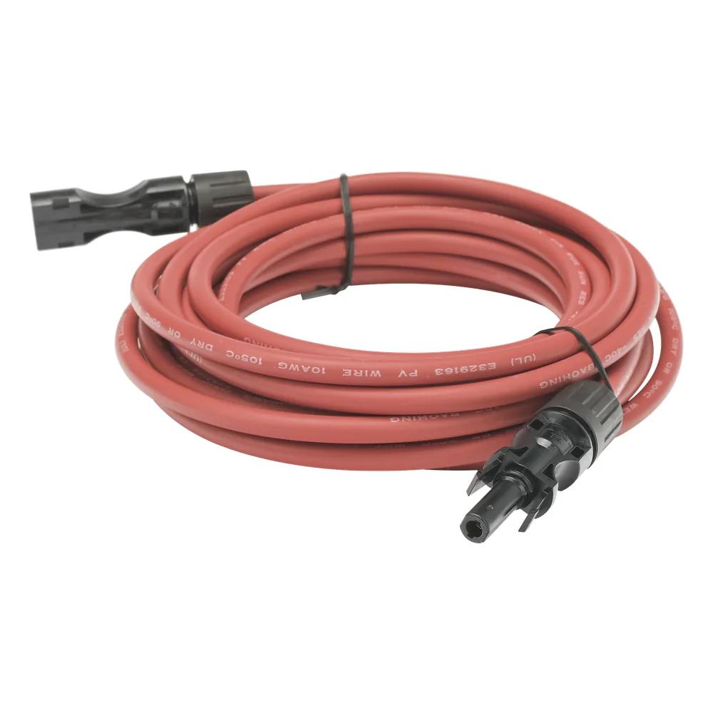 Cable Fotovoltaico, 2.5 m, Rojo, Calibre 10 AWG con Terminal MC4-M en Ambos Extremos
