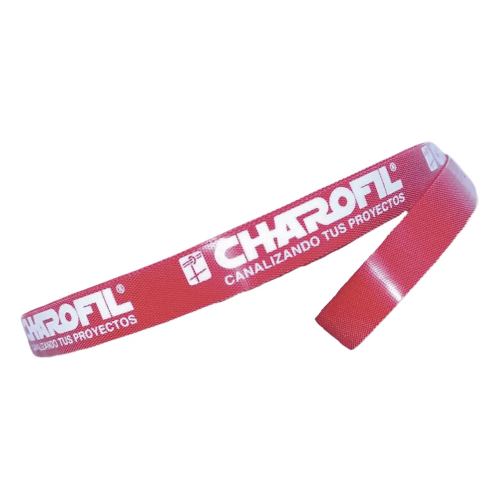 Rollo de Cinta Strap, 20 mm de Ancho, 25 metros de Largo, Color Rojo