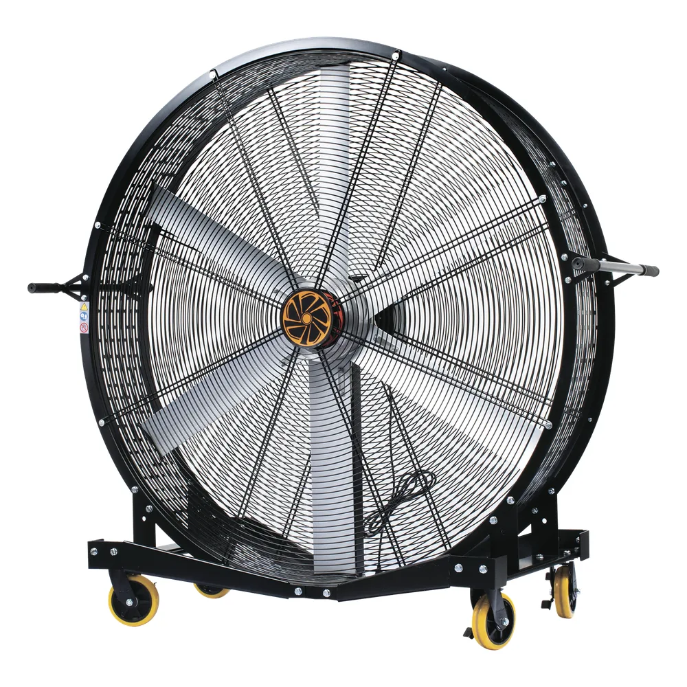 ventilador Industrial Móvil Ultra Silencioso de 2 m, Para Almacenes, Hangares, Líneas de Producción, Gimnasios