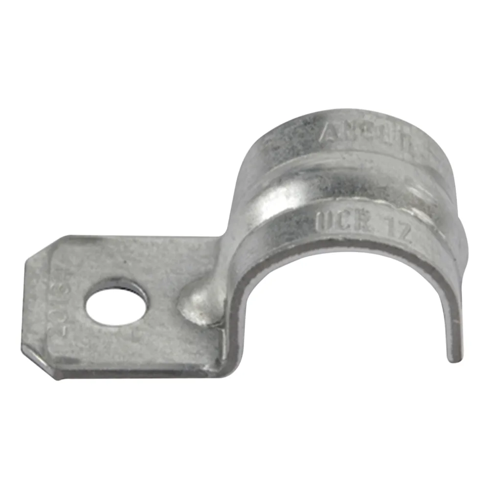 Abrazadera tipo Uña para Tubo Conduit Pared Gruesa y Conduit PVC de 1/2 (13 mm).