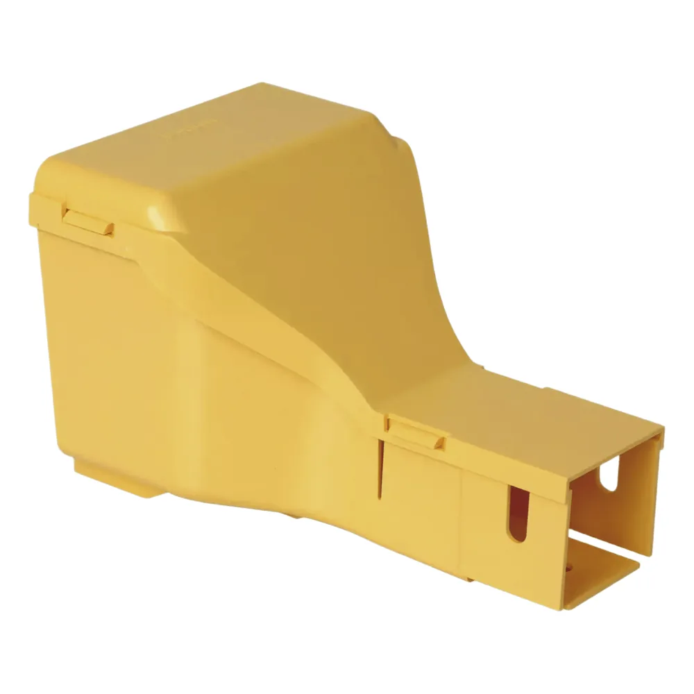 Accesorio Reductor y Tapa, De Canaleta FiberRunner 4x4 a 2x2, Color Amarillo