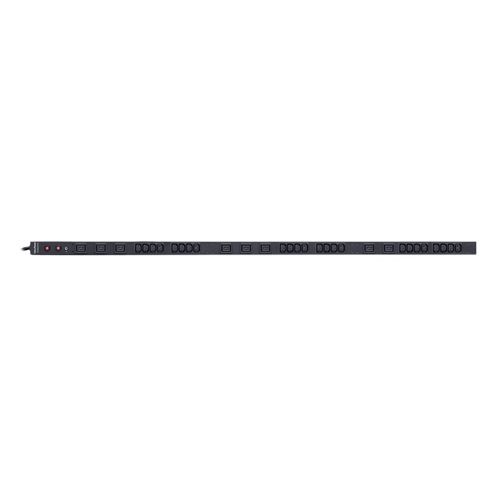 PDU Básico para Distribución de Energía, Entrada 200-230 Vca NEMA L6-30P, Con 24 Tomas C13 y 8 C19, de Instalación Vertical, 30 Amp, 220 Vca