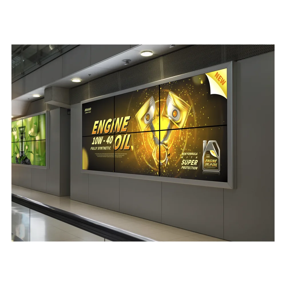 Kit Videowall Comercial 3X2 / Incluye 6 Pantallas 55" / 2 Controladores de 2 Entradas HDMI / Base de Pared