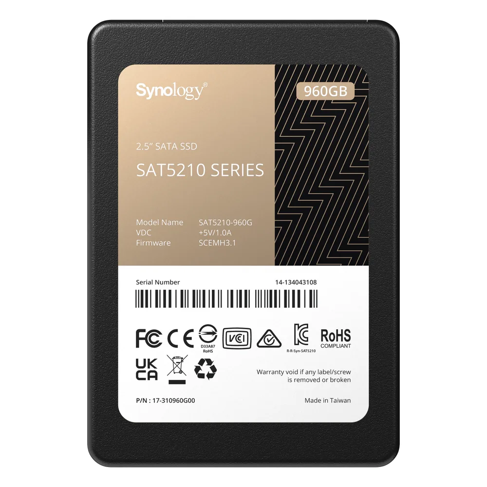 960 GB SSD , diseñada para Synology NAS