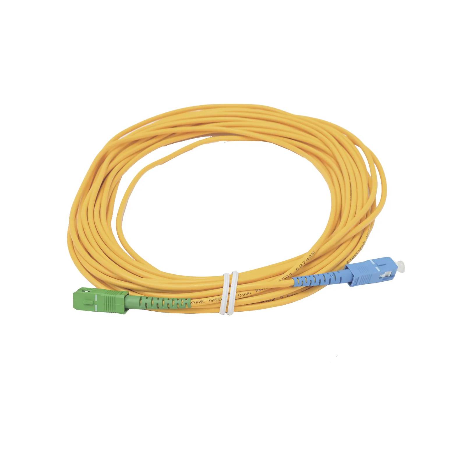 Jumper de Fibra Óptica Simplex, Monomodo, con Conectores SC/UPC-SC/APC, de 10 Metros (32.81 Pies)