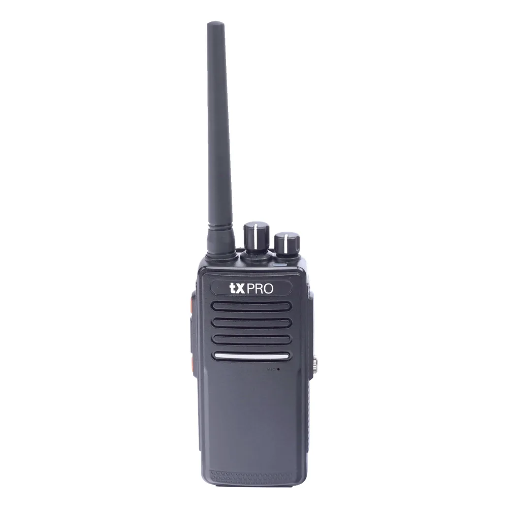 Radio Portátil VHF 136-174 MHz, Digital DMR y Analógico, 5 W, Incluye antena, batería, cargador y clip, 16 canales preconfigurados