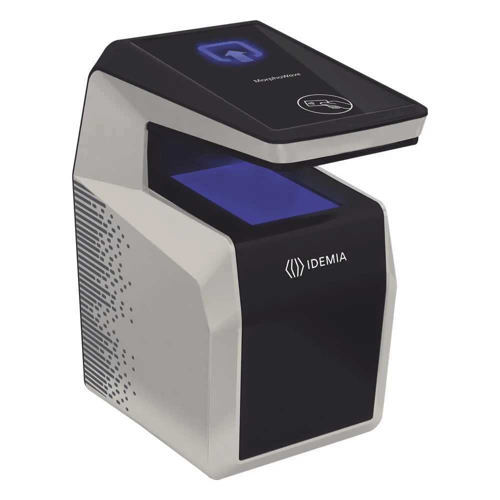 Lector de huella MorphoWave Compact /Prox HID/iClasss/Mifare/Desfire card reader and HID Mobile Access