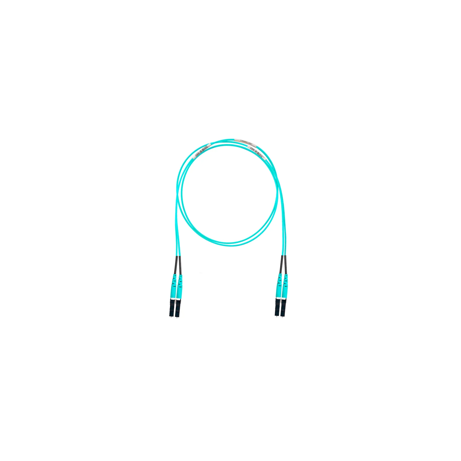 Jumper de Fibra Optica Multimodo 50/125 OM4, LC-LC Duplex, OFNR (Riser), Color Aqua, 2.44 Metros (8 Pies)