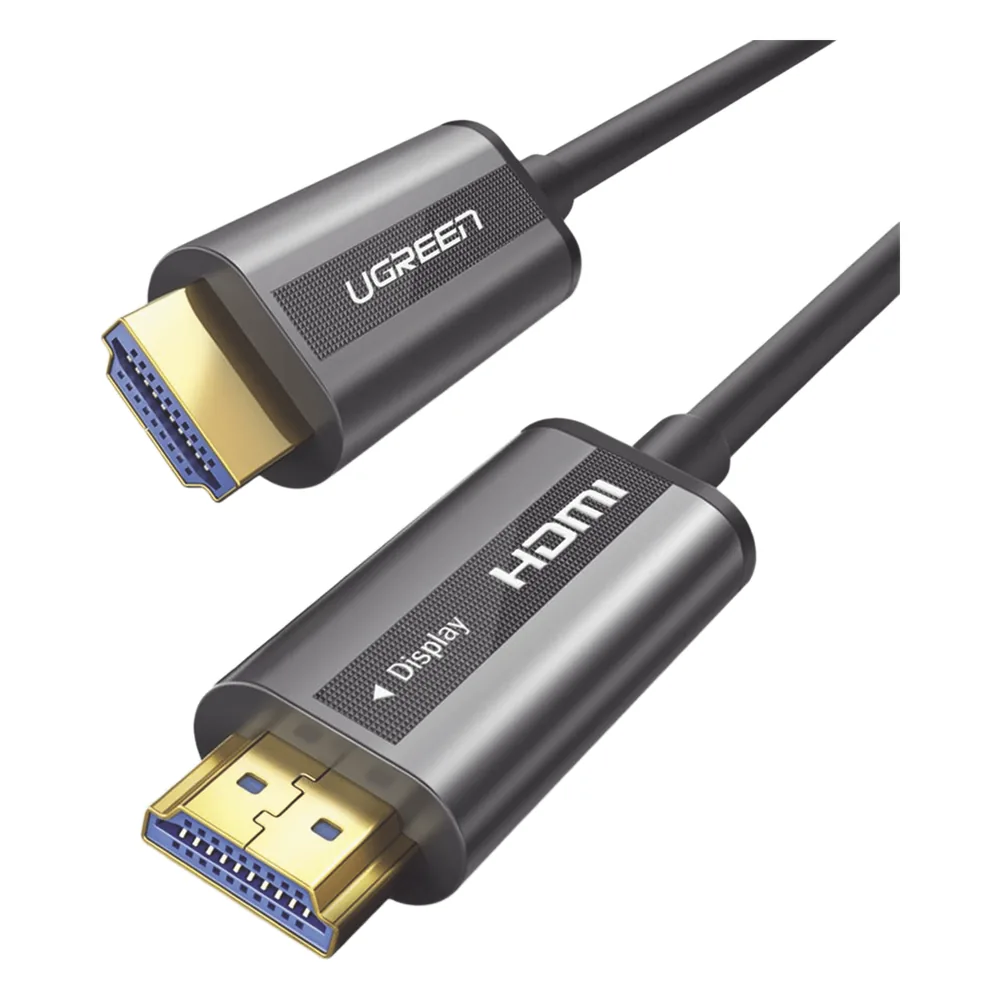 Cable HDMI de 30 Metros (98.43 Pies) por Fibra Óptica 4K@60Hz | Fibra de 4 Núcleos + Cobre EstaÑado de 7 Núcleos | Compatible con HDMI 2.0 | Alta Velocidad 18 Gbps | 3D | HDR | Carcasa de Zinc | Premium | 2 AÑos de GarantÍa