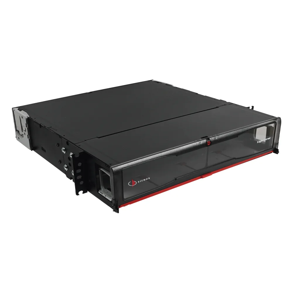 Distribuidor de Fibra Óptica de Alta Densidad LigthVerse *Pro* Para Rack de 19 Pulgadas (48.26 cm), Acepta 8 Placas Plug and Play, Hasta 192 Fibras, 2 UR