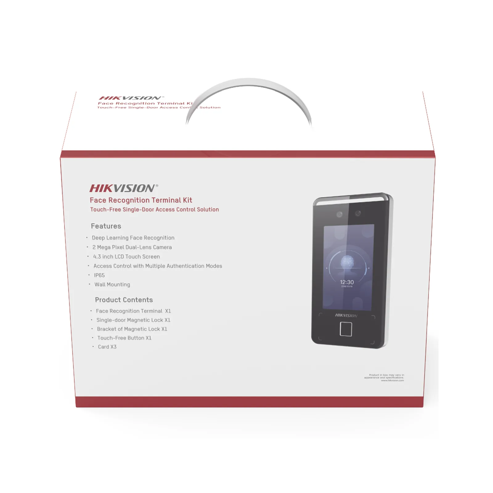 Kit de Control de Acceso TODO INCLUIDO con Lector de Rostros, QRs , Tarjetas y Huellas / 3,000 Rostros / Compatible con App Hik-Connect / Videoportero / Incluye Electroimán Botón de Salida y Montajes Z y L para imán / HIK-IA