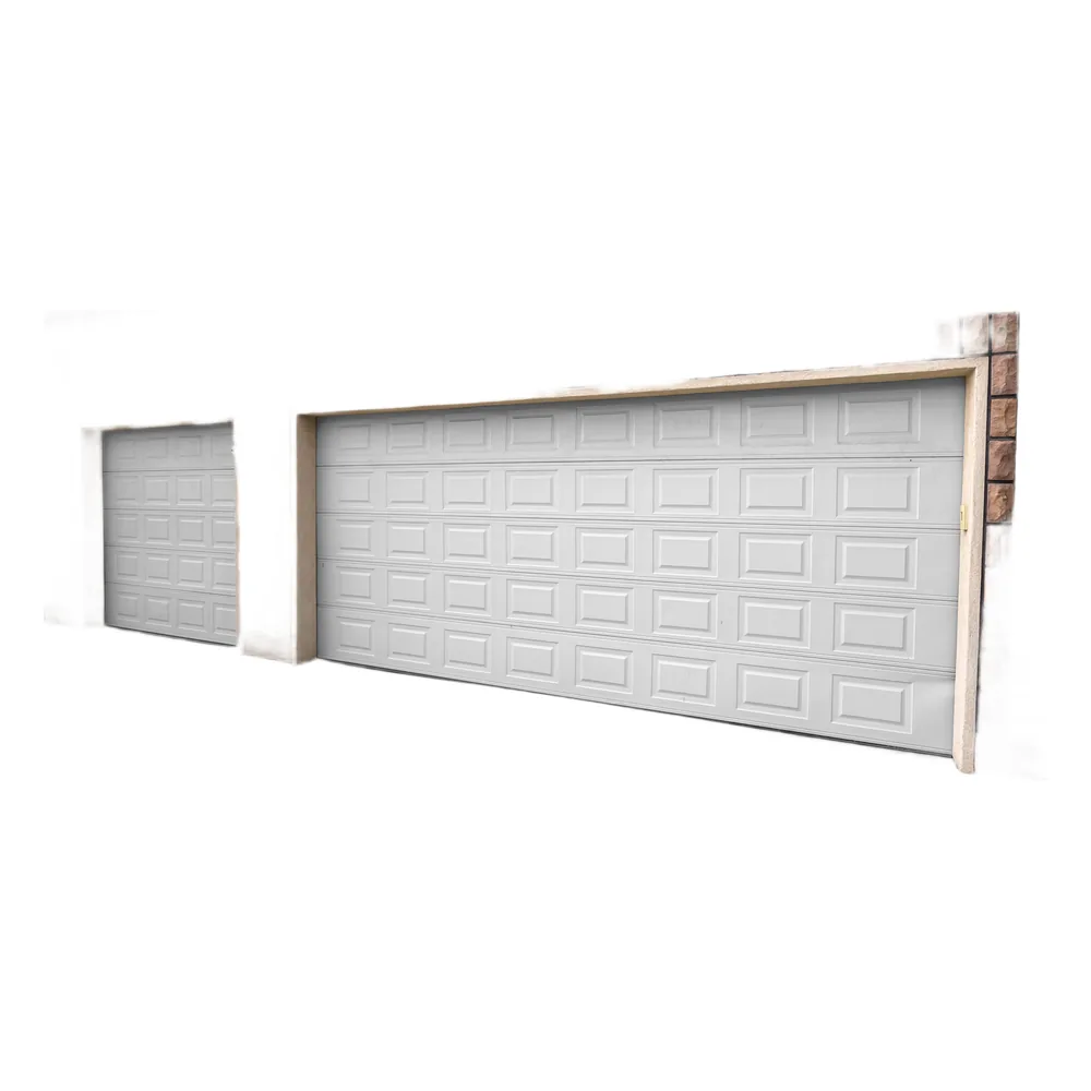 Puerta de Garage de alta calidad, Color blanco 10X7 pies, AISLADA, Estilo Americana , CUADRO CORTO.