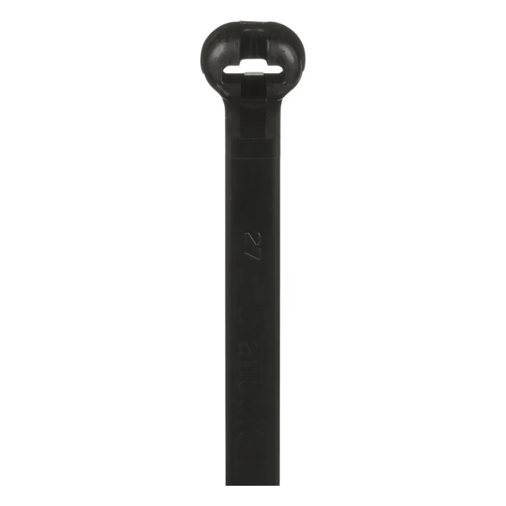 Cincho de Nylon 6.6 Dome-Top®, Con Lengüeta de Bloqueo de Acero Inoxidable, 780 mm largo x 7mm ancho, Color Negro, Exterior Resistente a Rayos UV, Paquete de 100pz