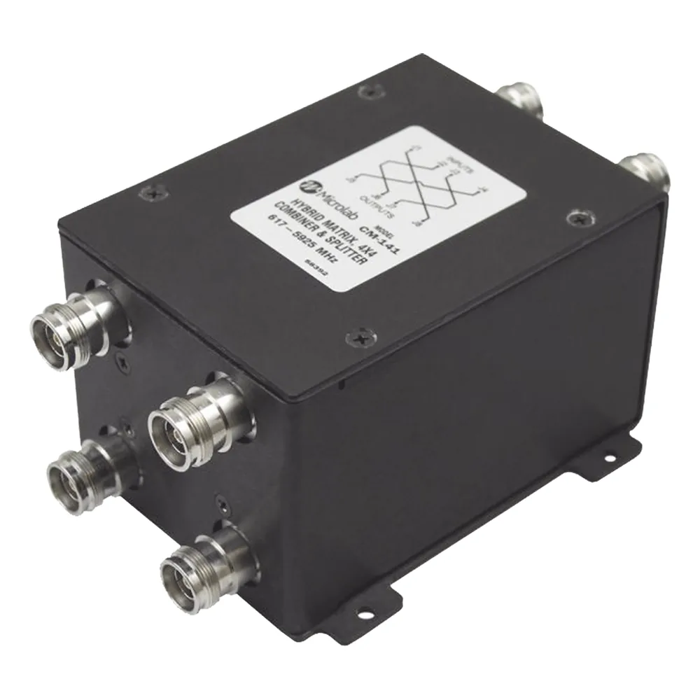 Combinador Hibrido 4x4 617-5925 MHz 100W -161dBc 4.3-10 IP67