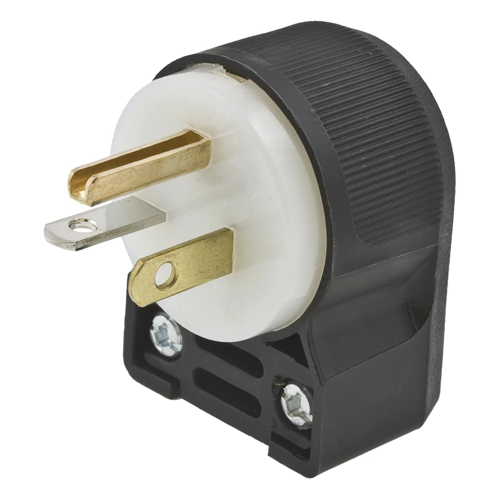 Clavija en ángulo/ 20 A 125 V CA/ 2 Polos 3 Hilos/ Nema 5-20 P/Grado Comercial - Industrial.