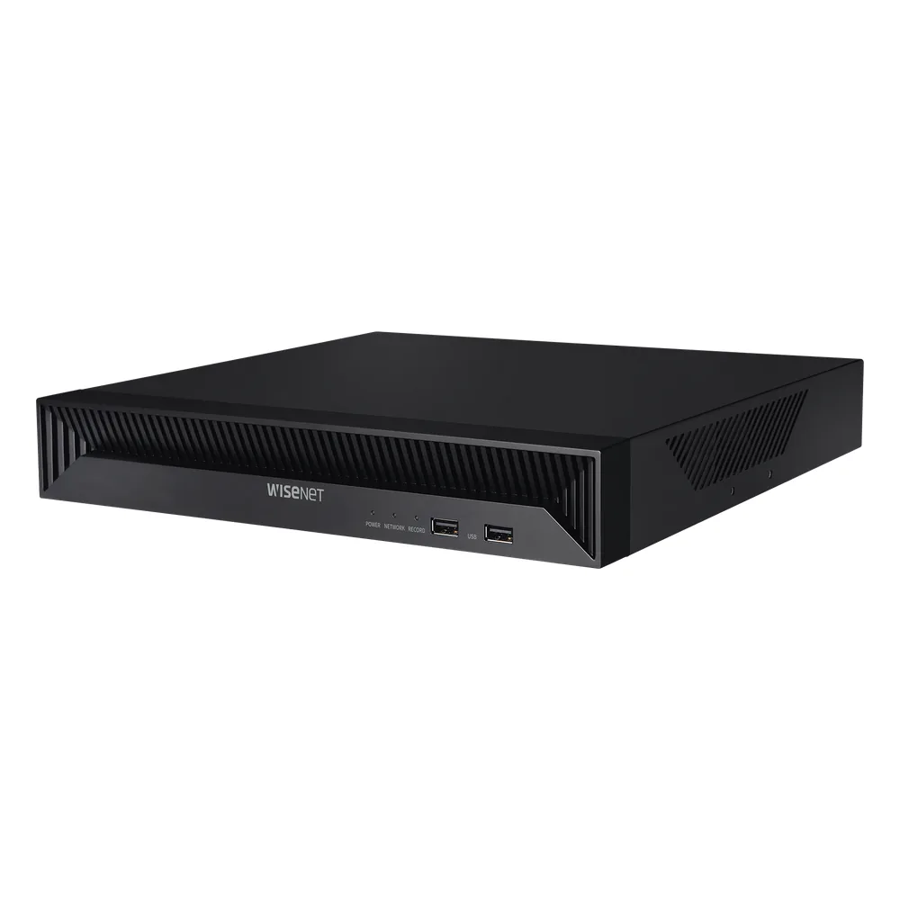 NVR 8 Megapíxel / 8 canales / H.265 / P2P Wisenet / 8 puertos PoE
