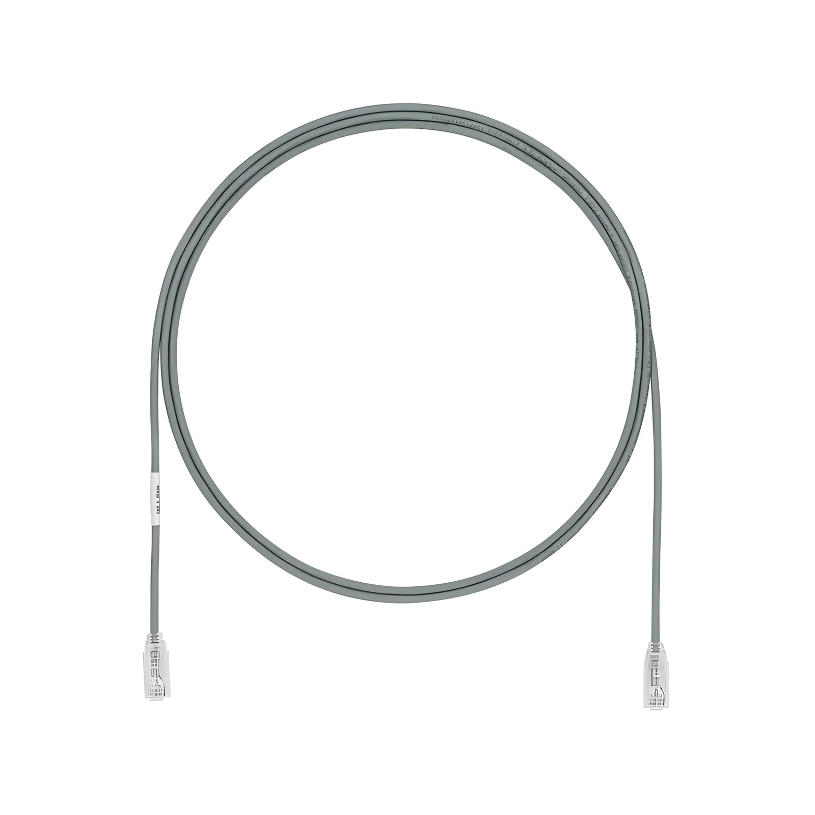 Cable de Parcheo UTP Cat6A, CM/LSZH, Diámetro Reducido (28AWG), Color Gris, 30.48 Metros (100 Pies)