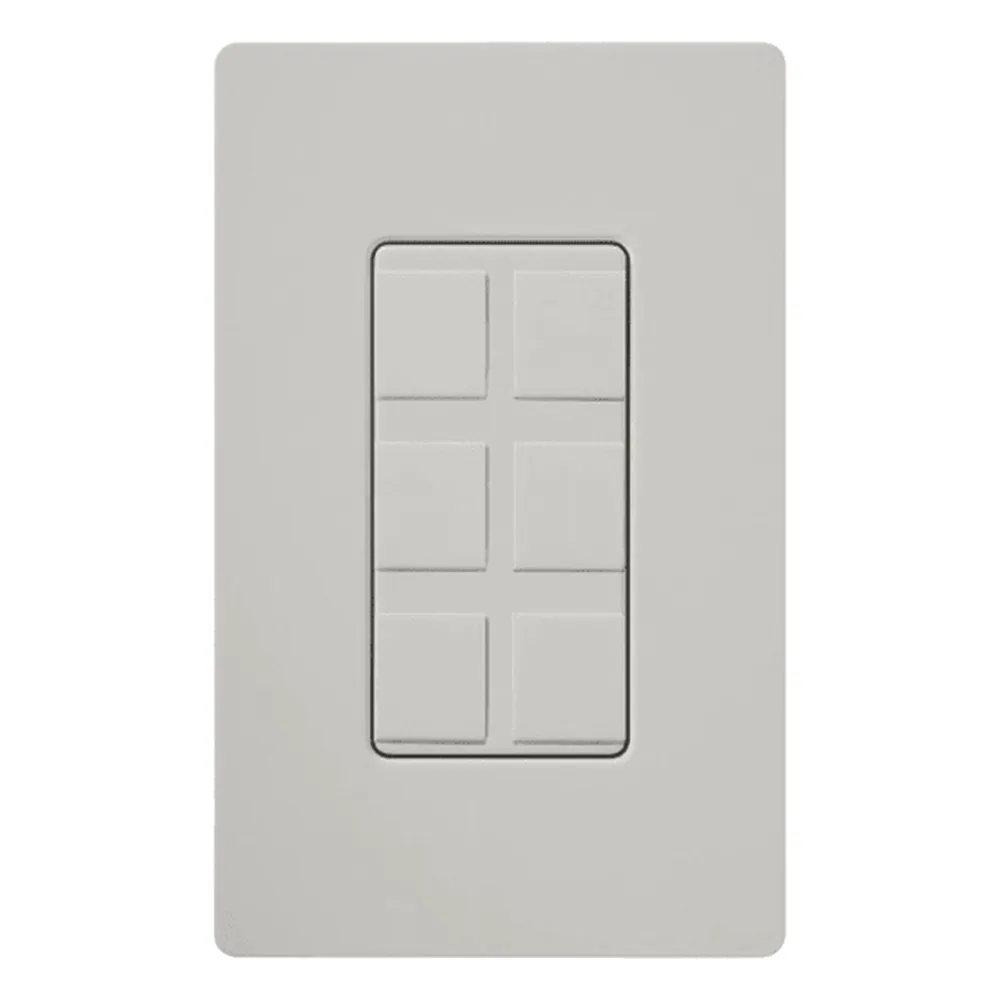 Marco de pared de 6 espacios para conectores modulares de red, telefonía, coaxial o fibra óptica