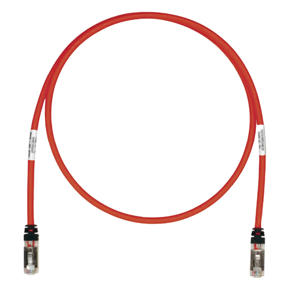 Patch Cord Cat6A, Blindado S/FTP, CM/LS0H, 7.62 Metros (25 Pies), Color Rojo