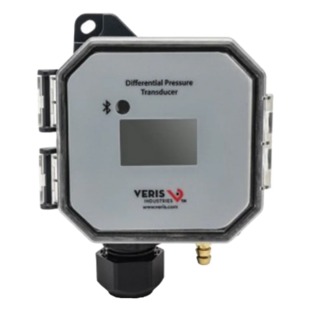 Transmisor de presión diferencial y velocidad de aire con Bluetooth, pantalla LCD, rango universal 0-10 in WC / 0-7,000 fpm