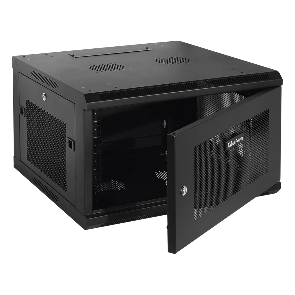 Gabinete Fijo para Montaje en Pared con Puerta Perforada, 6UR (600 x 372 x 600 mm) (An. x Al. x Prof.)