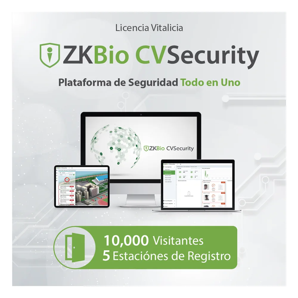 Licencia para ZKBio CVsecurity permite la gestion de 10 mil visitantes y 5 estaciones de registro