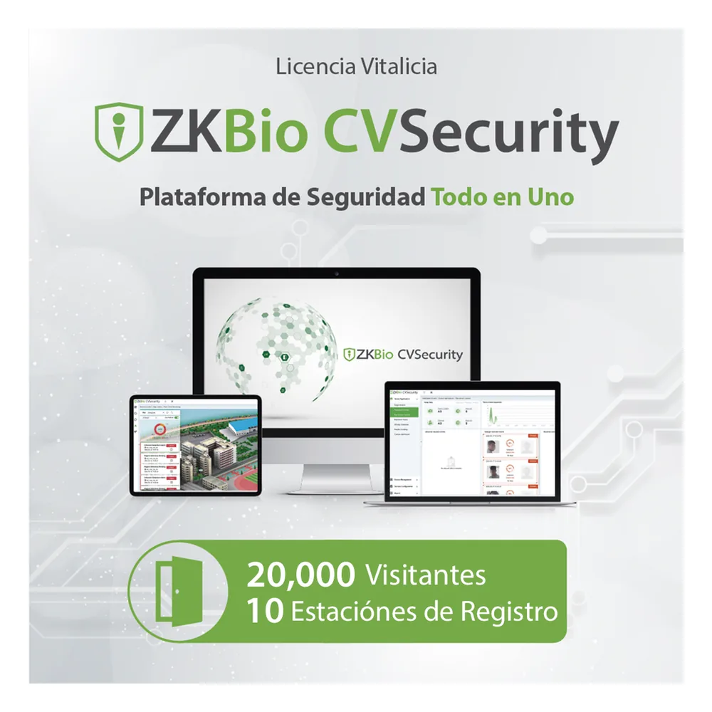 Licencia para ZKBio CVsecurity permite la gestion de 20 mil visitantes y 10 estaciones de registro