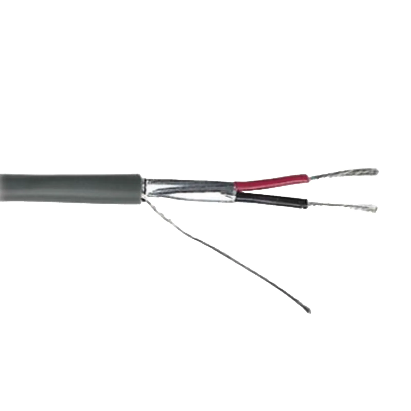 Cable Calibre 22 / 2 Conductores / Blindado / 305 Metros (1000 Pies) / Riser / UL / Color Gris / Hecho en México