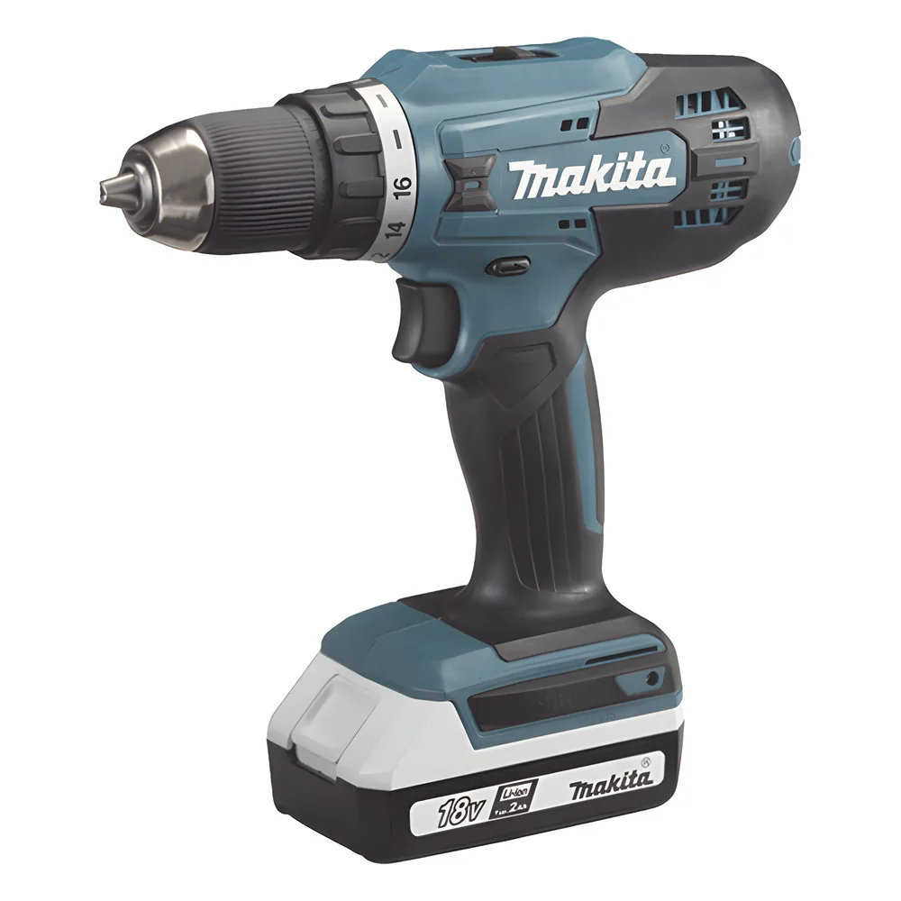 Taladro Inalámbrico SIN CARBONES, Broquero de 1/2", 1,700 RPM, 18VâŽ“, Torque: 40 N.m C/2 Bat. (1.5Ah) y Cargador.