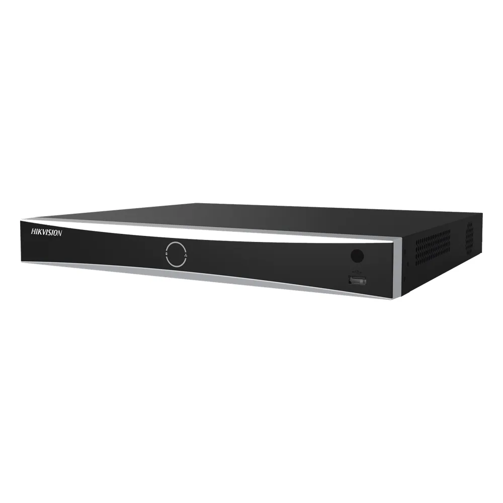 NVR 12 Megapixel (4K) / 32 canales IP / AcuSense (Evita Falsas Alarmas) / Reconocimiento Facial / 2 Bahías de Disco Duro / HDMI en 4K / Sin Puertos PoE+