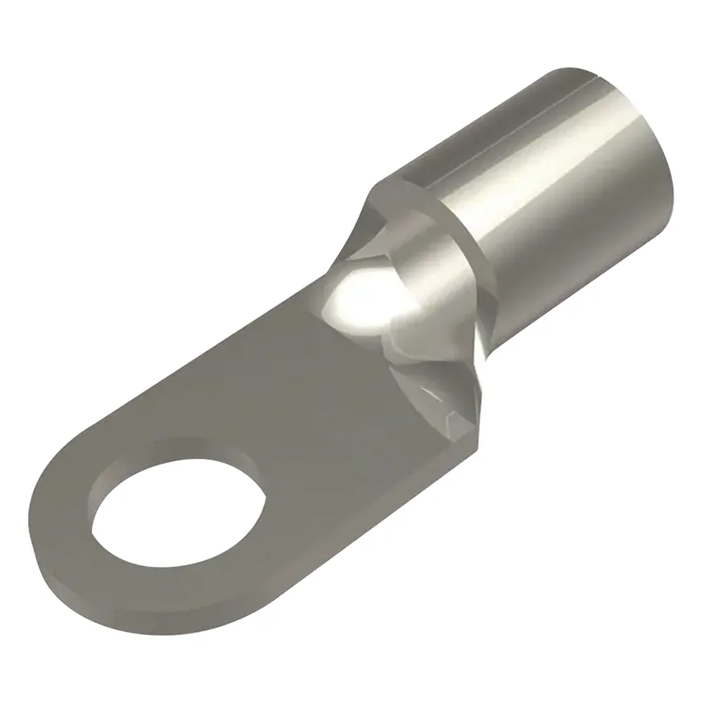 Zapata Terminal de Ojillo para Tornillo 1/4" (6.35 mm) y Calibre 6 AWG.