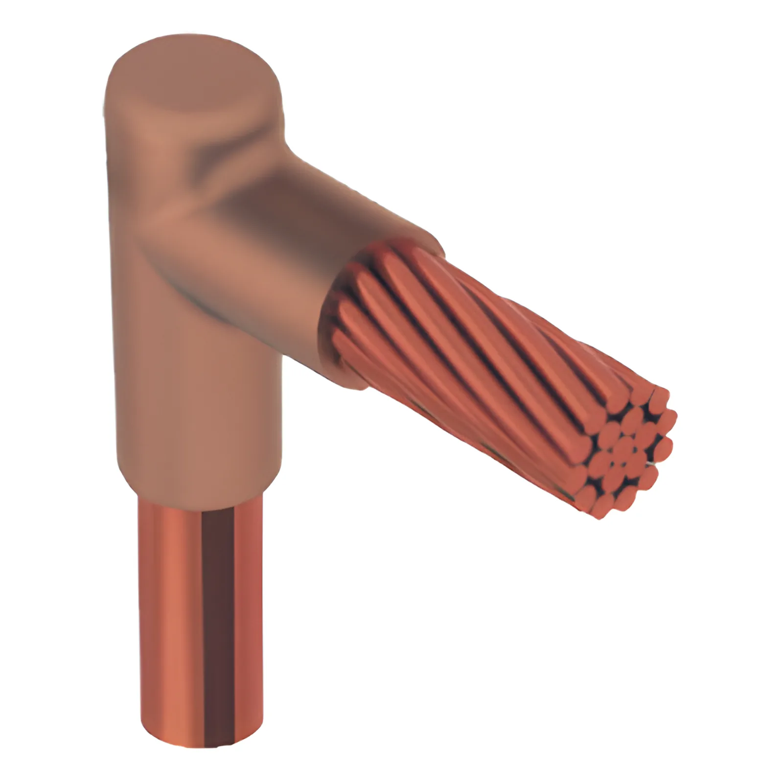 Molde para Soldadura Exotermica Tipo L, tope varilla 5/8 In a Cable 2/0 Awg