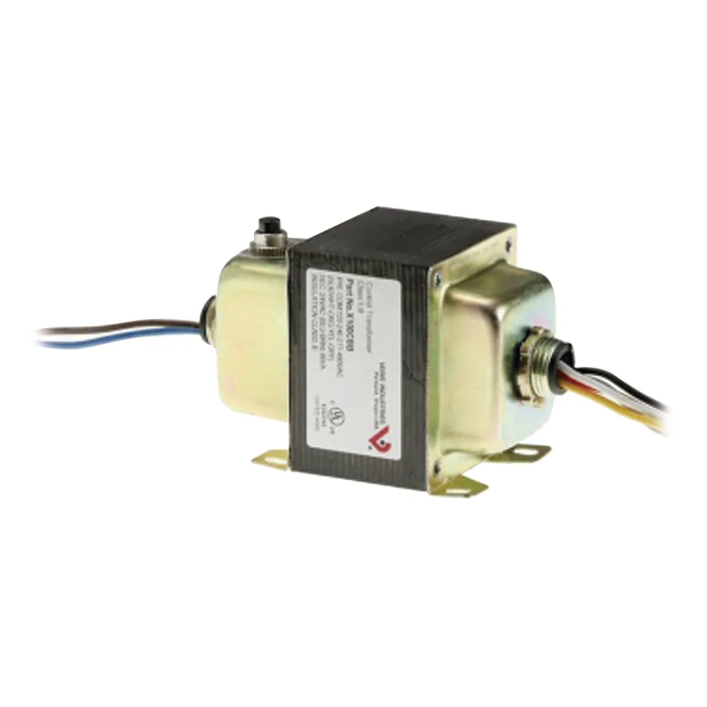 Transformador de control de 99 VA para HVAC y automatización de edificios, entrada multivoltaje 120/208/277/480 VAC a salida 24 VAC, con breaker integrado y montaje en placa