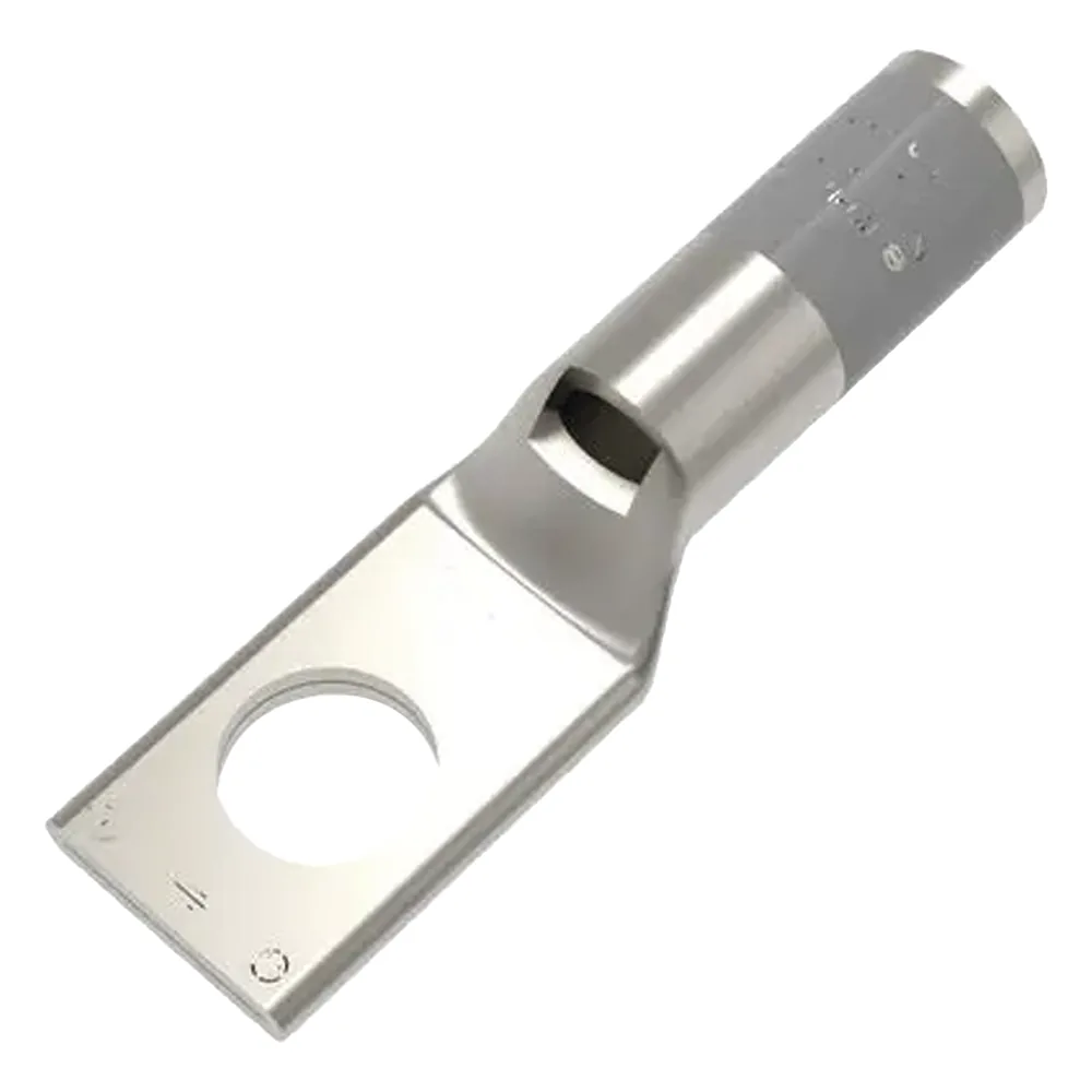 Zapata Terminal de Compresión BURNDY para Tornillo de 1/4" y Calibre 4 AWG / Barril Estándar.
